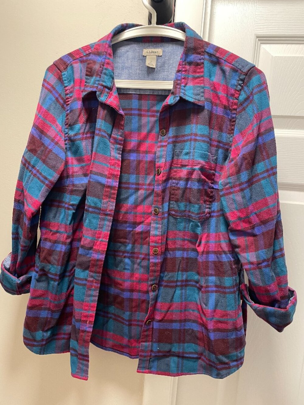 LL Bean Vintage Button Down Shirt M Petite